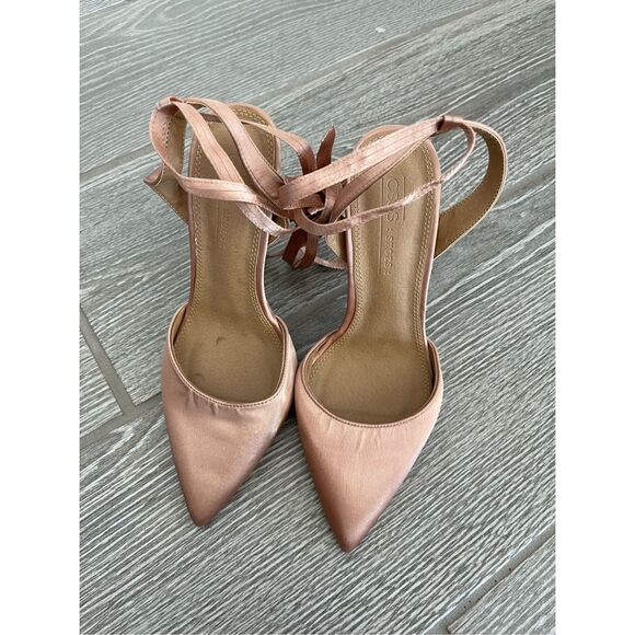 ASOS Satin Pointy Toe Heels Size 6W - Picture 3 of 6